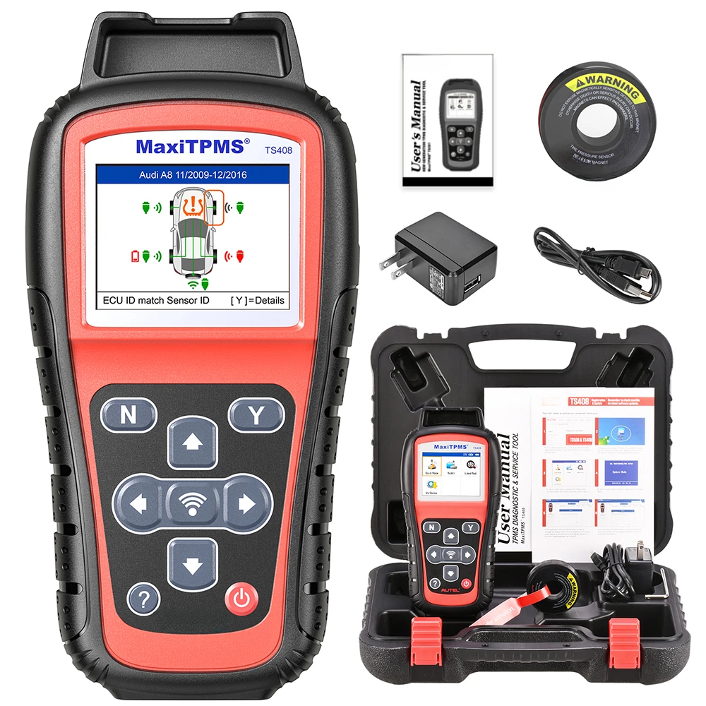 

Программируемый инструмент TS501 TPMS 2024, обновленный TS401, активируйте/переучите все известные датчики TPMS