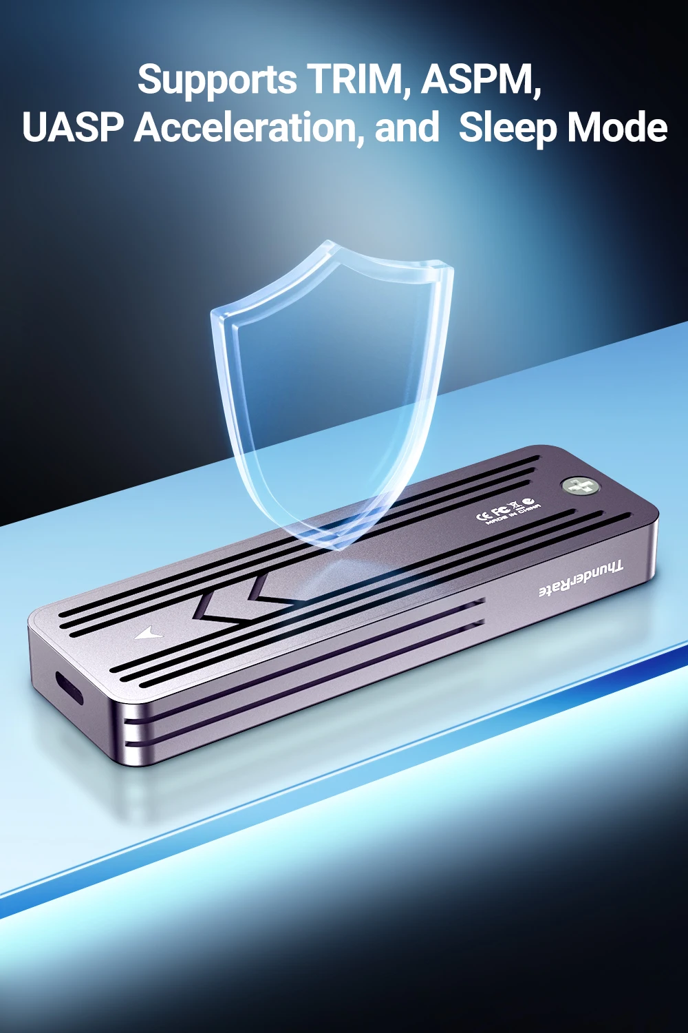 Externo M2 Adapter Case M-Key B + M Key UASP Trim