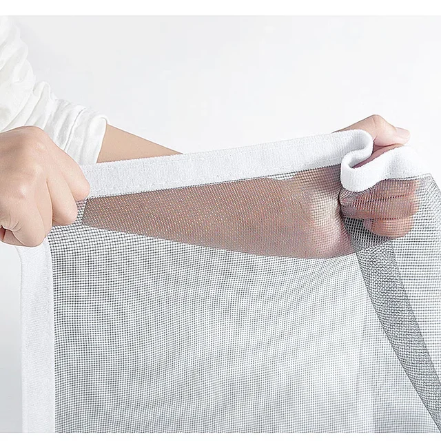 Écran de fenêtre anti-moustiques de taille personnalisable, moustiquaire auto-adhésive pour porte d'été anti-insectes pour fenêtres 5