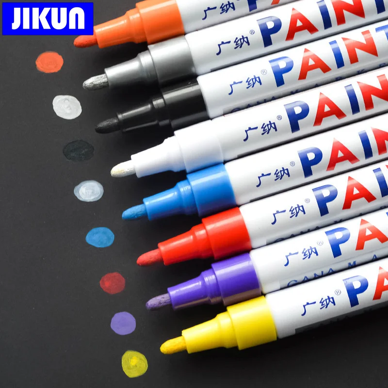 Red Paint Markers Pens - Single color 12pcs Permanent Oil Based Paint Pen,  Medium Tip, Quick Dry and Waterproof Marker - AliExpress