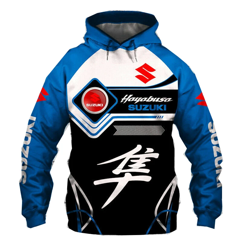 New men's Suzuki fall/winter hooded sweatshirt for sports, racing and motorcycle outdoor men's clothing