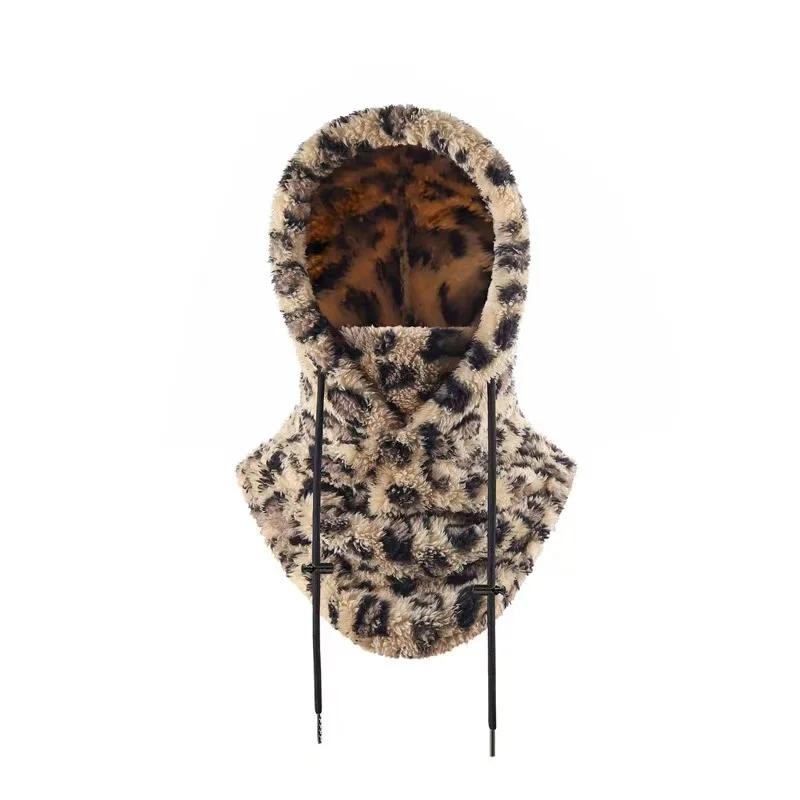 Winter outdoor riding hat sports cowl winterproof thickened bib CS head cover Arctic suede cover warm hat