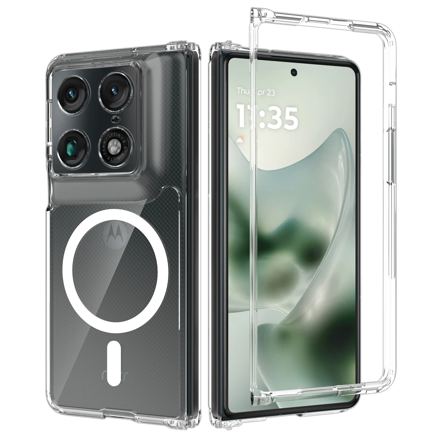 Clear Phone Case with MagSafe for Drop Protection, Designed for Foldable Phones
