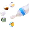 90ML Safe Newborn Baby Feeding Bottle Toddler Silicone Squeeze Feeding Spoon Milk Bottle Baby Training Feeder Food Supplement 4
