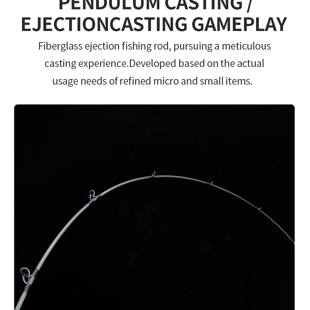 Description Picture 5 of itemFishingfans 1.32m Cork Handle Fiber Glass FUJI O GUIDE Casting Rod Crappie Panfish Shrimp Spinning UltraLight Fishing Rods