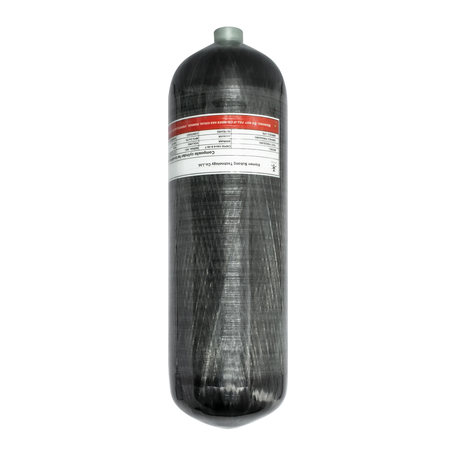 Réservoir Air Comprimé Fibre De Carbone TUXING – 414ci/4500psi – 6.8L Pour Paintball Et Plongée – Neuf