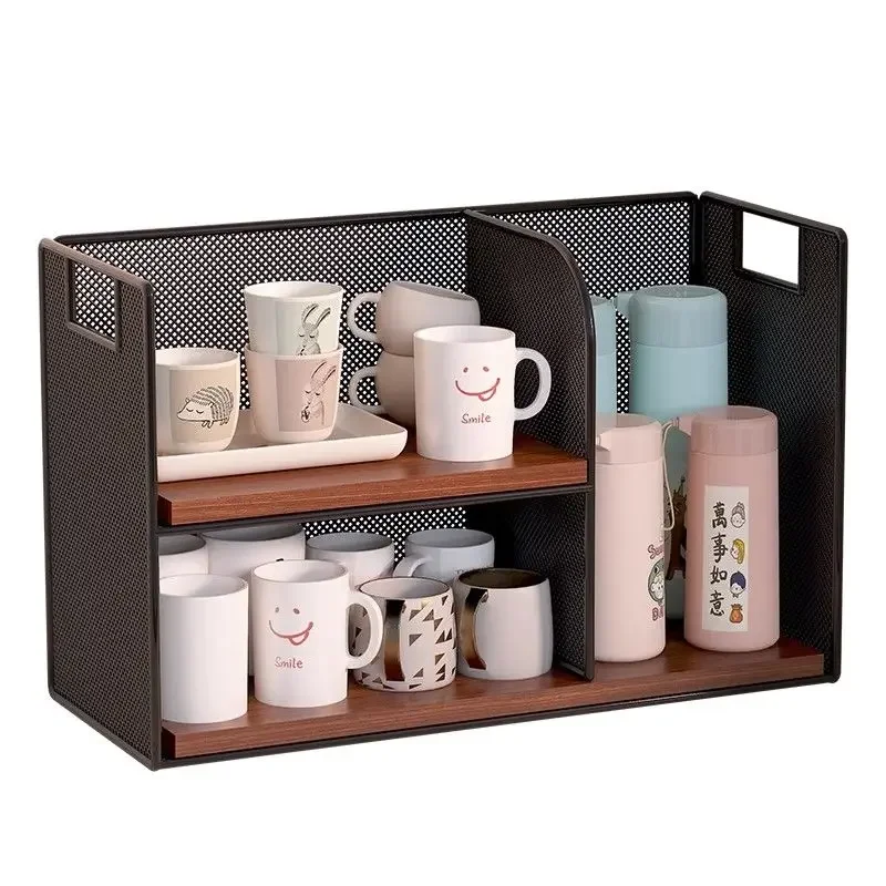 

Simple Modern Metal Desktop Cup Holder Living Room Table Cup Storage Rack Table Storage Office Table Cabinet Coffee Glass