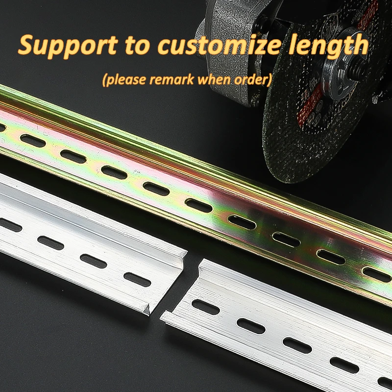 Din Rail 10/20/30/40/50cm Aluminum Universal Type 35mm Slotted