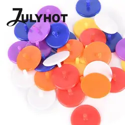 50PCS Colorful 24mm Golf Mark Plastic Position Markers Assorted Color Diameter Golf Ball Maker Base Accessories