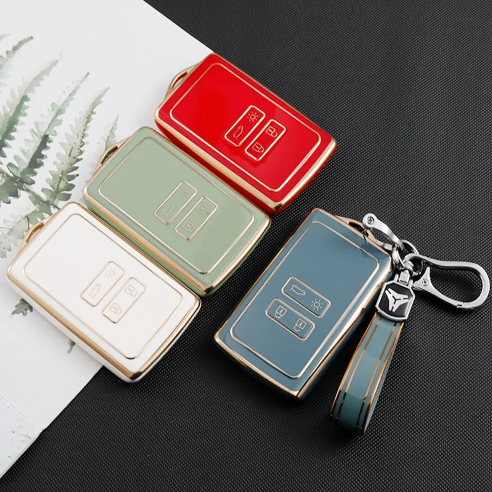 Car Key Case TPU Full Cover for Renault Koleos Kadjar Megane Talisman Captur Espace Clio-Dacia duster 4Button key case cover key case car key shell
