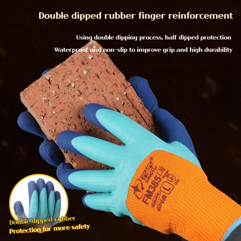 Winter garden work gloves  Waterproof/fleece warm gloves  Wrist-length For work to avoid hand injuries Garden hand tools 4