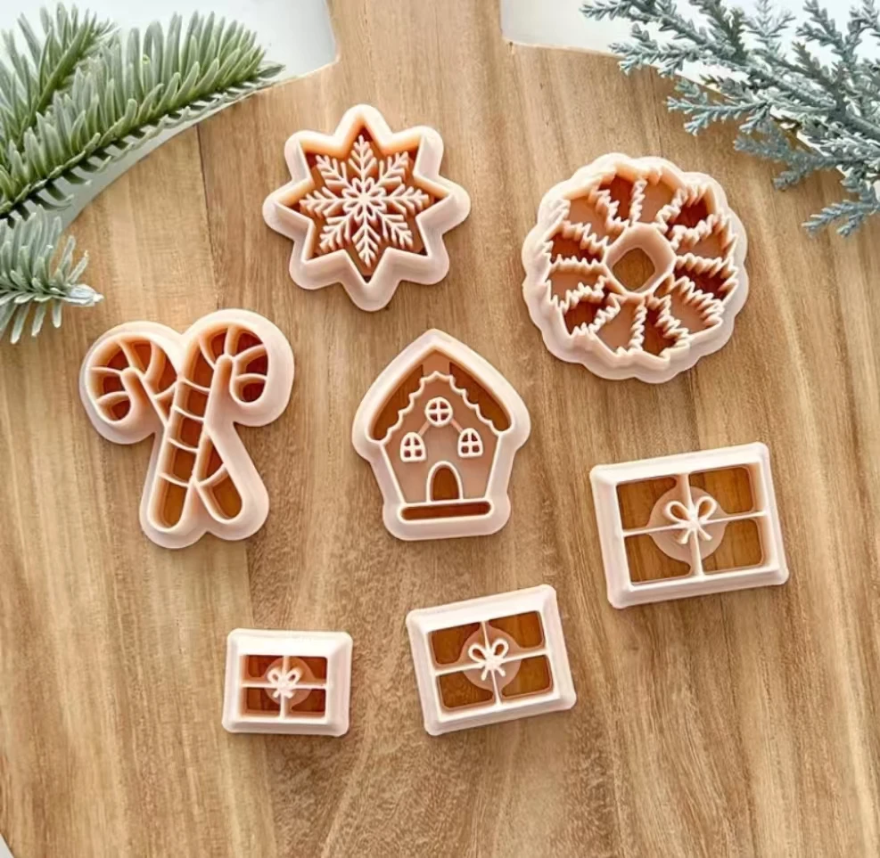 Festive Holiday Clay Cutter Set | Christmas & Winter Designs | Earring Crafting Tools