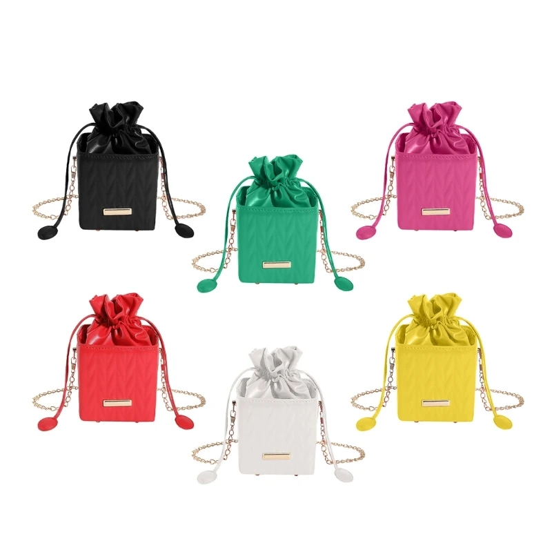 

Shoulder Bag Mini Square Bag Drawstring Bag Simple Chain Bag Fashion Trendy Bag