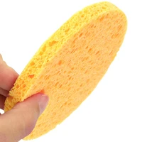 10pcs 8cm Face Round Makeup Remover Tool Natural Wood Pulp Sponge Cellulose Compress Cosmetic Puff Facial Washing Sponge 1