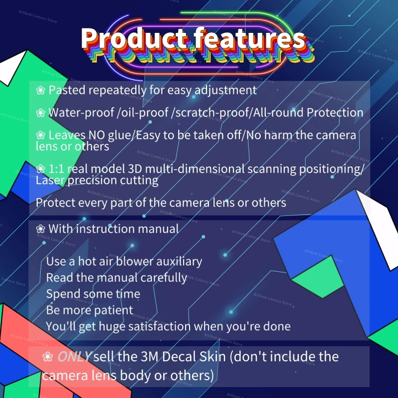 Description Picture 6 of itemVG-C3EM Decal Skin Vinyl Wrap Film Sticker For Iconic Brand A7III A7RIII A9 A7M3 A7RM3 A7RM3A A7R3 A7R3A Camera Battery Grip Handle