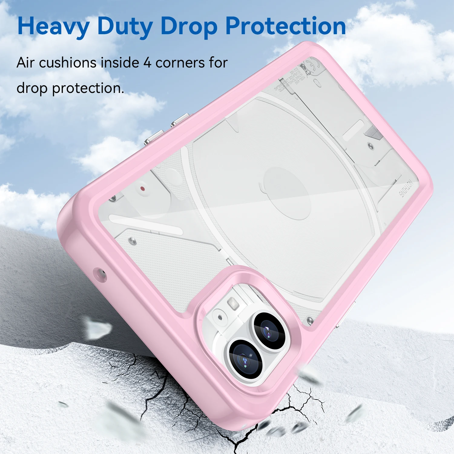 Transparent Cases For ( Nothing Phone 1 ) covers woman fundas Capa mobile bag Soft border + hard Acrylic back чехол Coque Case - 4