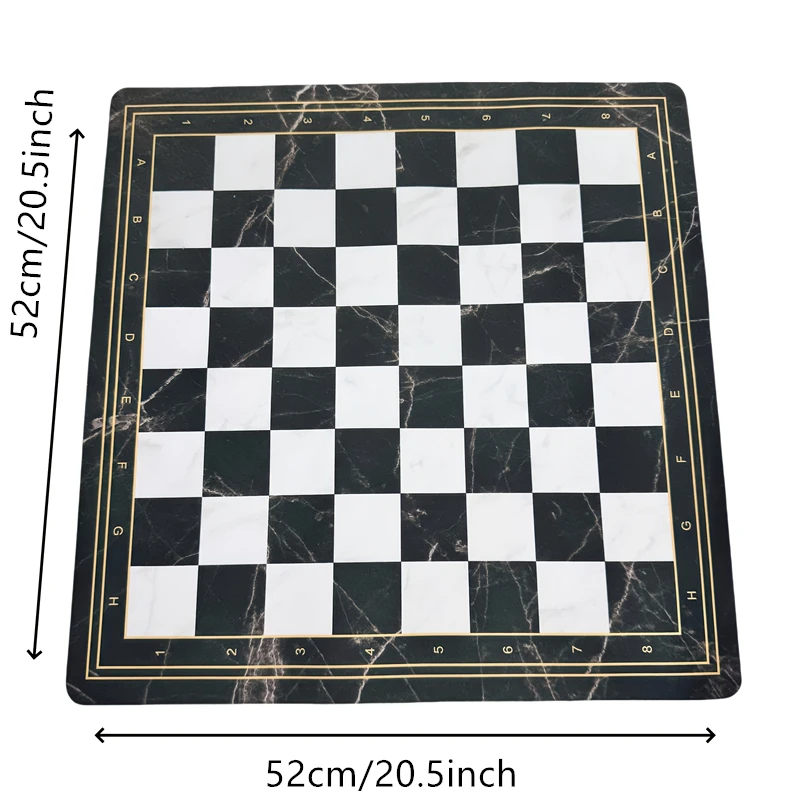 52cm/20.47inch marble-like color Soft rubber large size rollable and storable chessboard