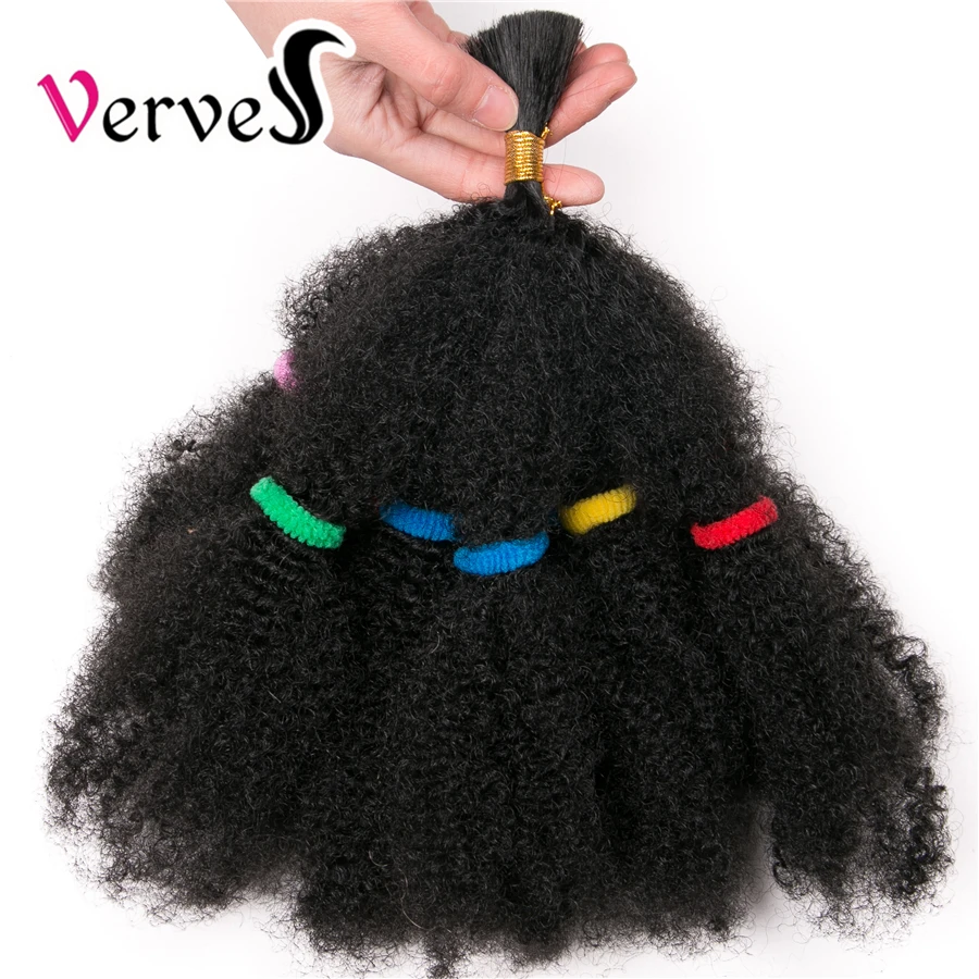 Verves Culry Trecce Sintetiche All'Uncinetto Estensioni Dei Capelli 12 Pollici Ombre Intrecciare I Capelli Afro Kinky Bulk Twist Trecce Nero, Marrone,