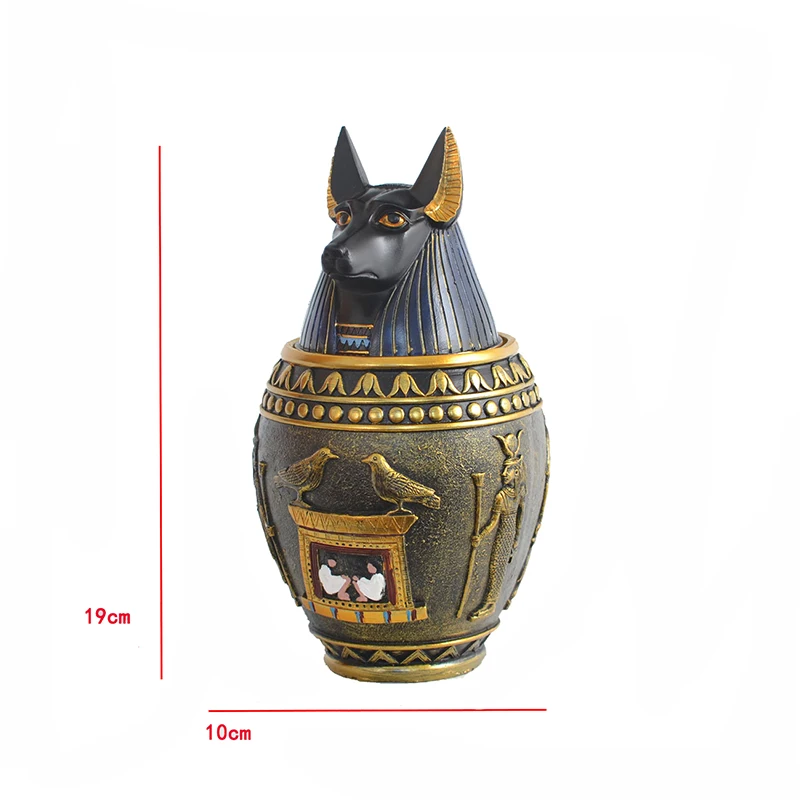 Pet Urn Pet Dog Cat Birds Ashes Urn Egypt Pharaoh Mythical Decoration Sacrifice Keepsake Columbarium Pets Coffin Ashes Altar