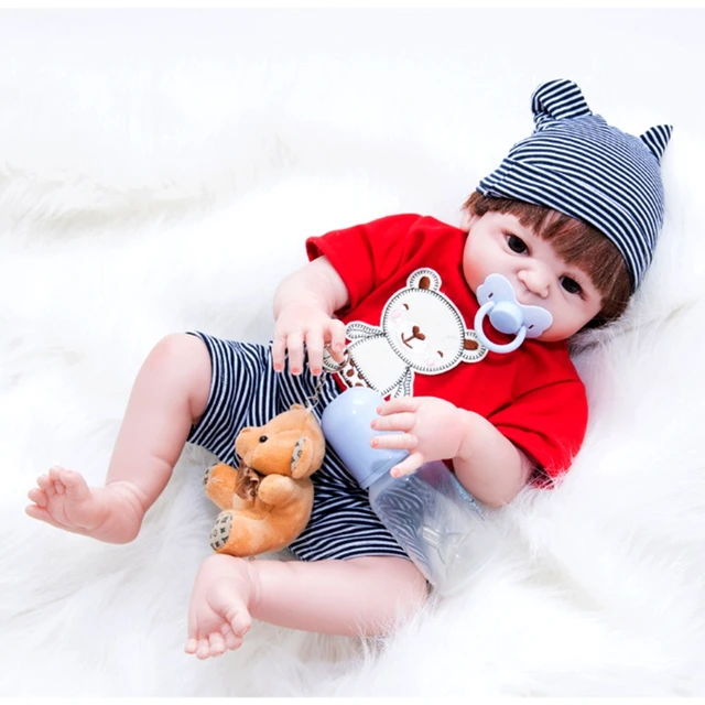 23 Inch Boneca Bebes Reborn Menino Full Body Silicone Vinyl Reborn Baby Boy  Dolls 57 Cm Realistic Newborn Dolls Kids Gifts - Dolls - AliExpress