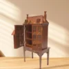 Dollhouse 1/12 Mini Model Toy House Display Cabinet Scene 12 Props Retro Coffee Wooden Children Doll Home Toys Accessories Plays 2