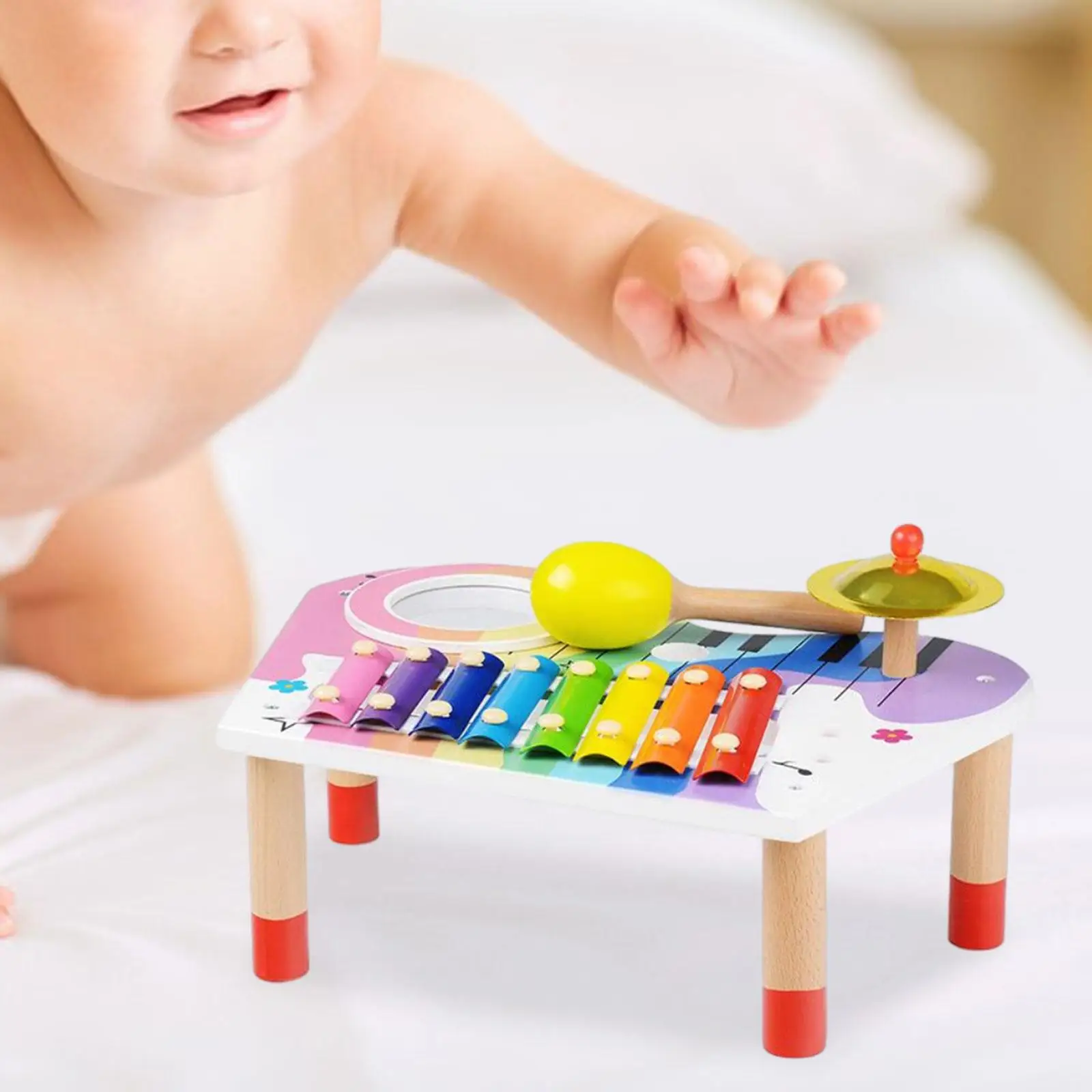 

Colorful Wood Xylophone Toy Baby Toys Musical Instrument for Birthday Gift Preschool Children Party Favors Ages 1 2 3 Years Old