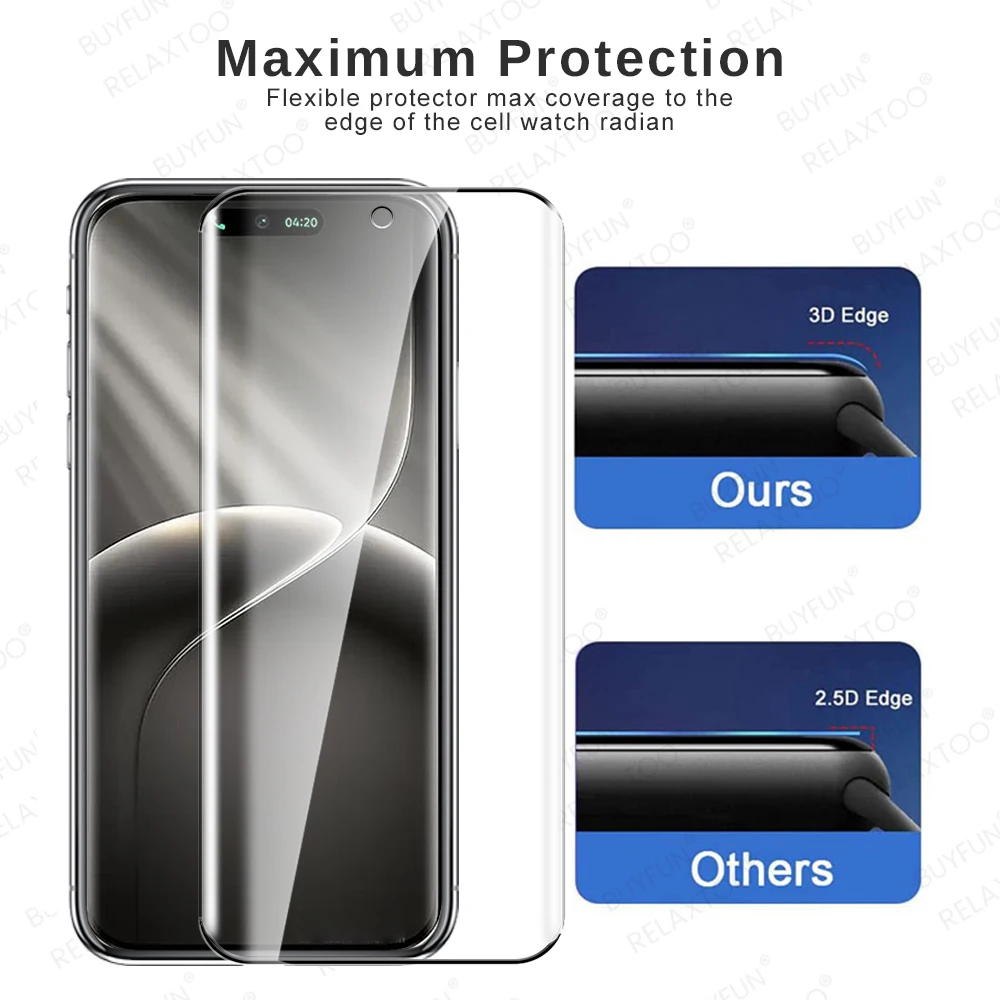 Premium 2Pcs Curved Tempered Glass Screen Protector Case