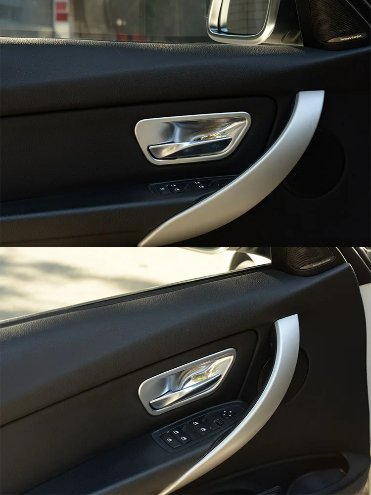 Carbon Fiber ABS Plasti Innen Türgriff Schüssel Abdeckung Trim Für BMW 3 4 Serie F30 F32 F35 2013-2018 auto Zubehör – Detail 4