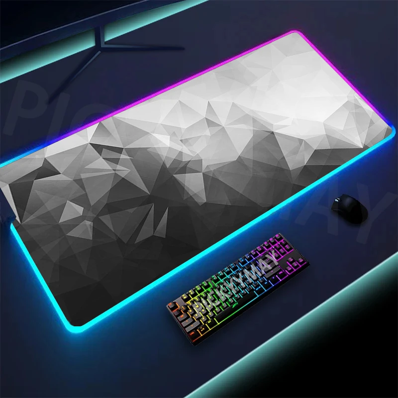 Geometria Grande RGB Gamer Mousepad 40x90cm Mouse