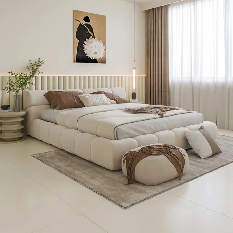 Wood Modern Cotton Bed Drawers High End Room White Modern King Double Bed Kids Sleeping Letti Matrimoniali Bedroom Furniture