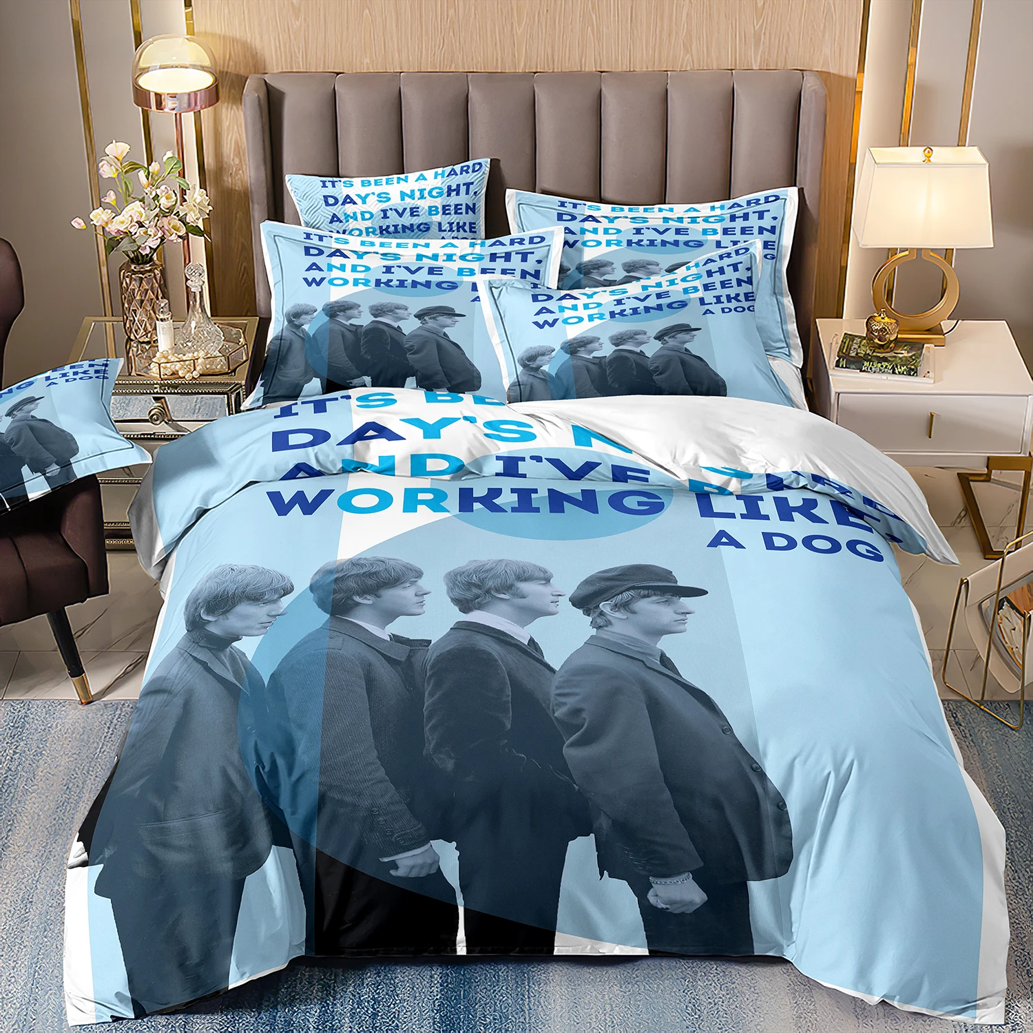 2025New The Beatles ensembles de literie couette housse de lit housse de couette taie d'oreiller 2-3 pièces ensembles enfants taille adulte Textiles de maison