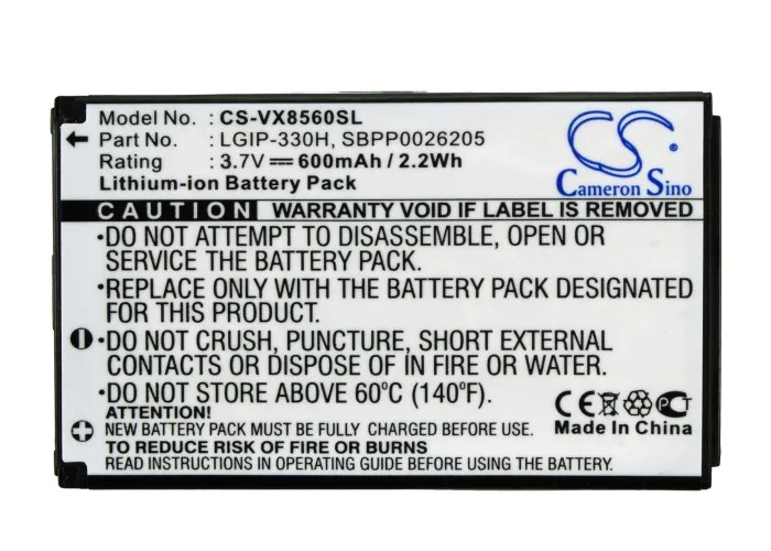 Аккумулятор Cameron Sino на 600 мА · ч SBPP0026205 для LG Chocolate 3 VX8560 | Мобильные телефоны и