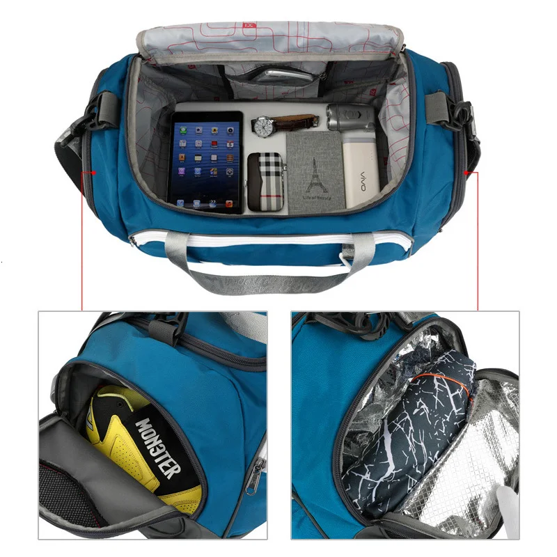 INOXTO 40L Sports Bag Training Gym Bag Men Woman Fitness Bags Durable Multifunction Handbag Outdoor Sporting Tote Male Female 4