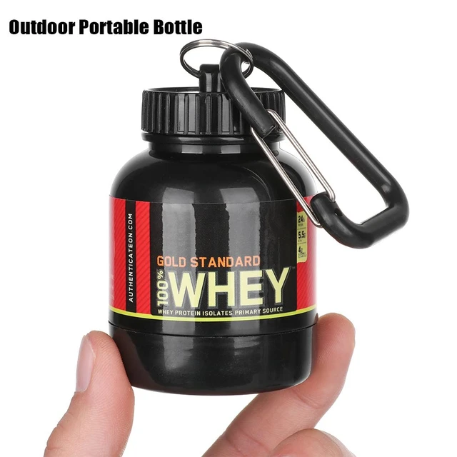 Portable Protein Powder Bottle With Whey Keychain Health Funnel Medicine  Box Small Water Cup Outdoor Camping Container - AliExpress
