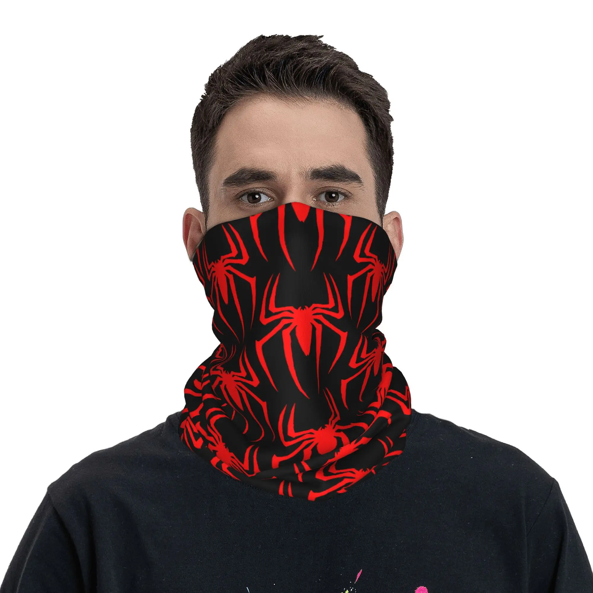 Spiderman Cartoon Superhero Bandana Neck Gaiter Windproof Face Scarf Cover Men Women Headband Tube Balaclava cycling bandana neck wrap neck gaiter bandana neck cover headband tube