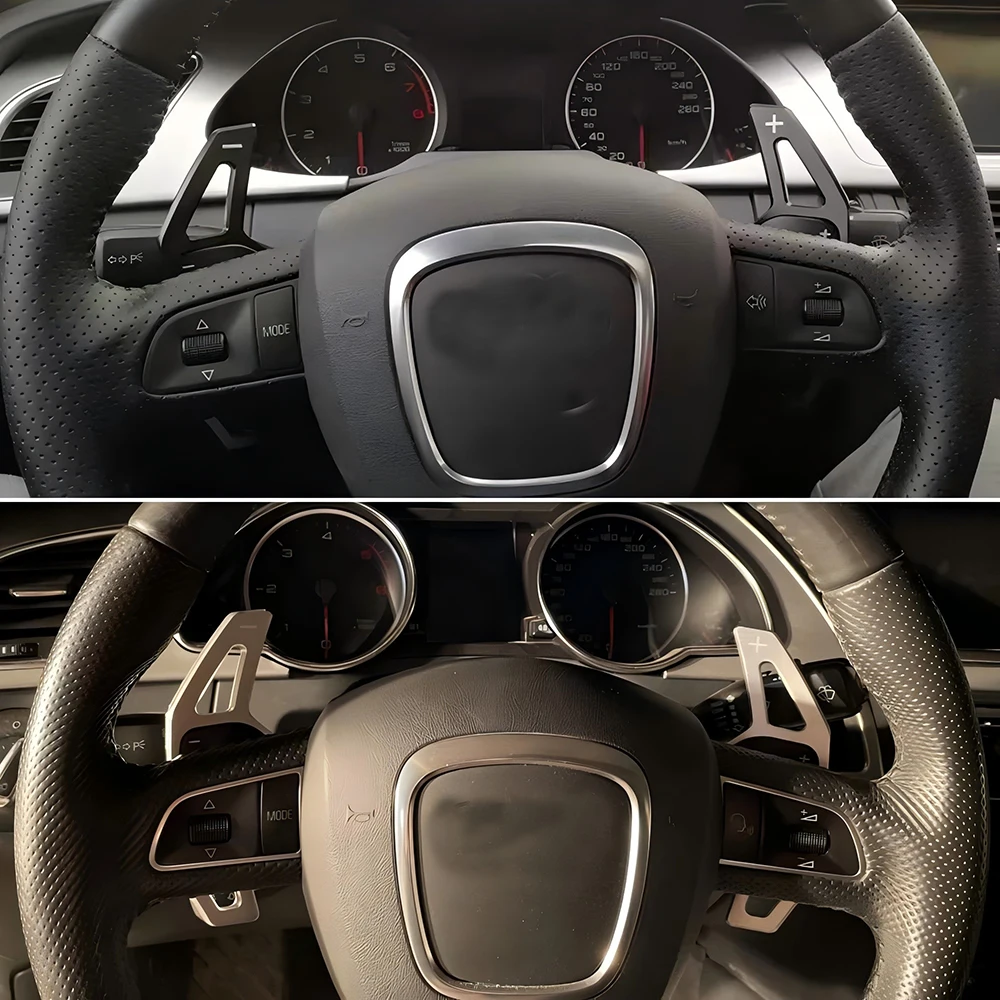 2Pcs Paddle Shifter Für Audi A4 B8 A3 8P S3 A5 A6 S6 C6 Q5 A8 R8 TT TTS MK2 8J Avant Auto Lenkrad Paddles Verlängerung DSG – Detail 2