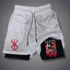 Men's Shorts Gothic Style Skull Print Double-deck 2-In-1 Running Shorts Summer Thin Sportswear Training Short Pants Y2K Clothes 6