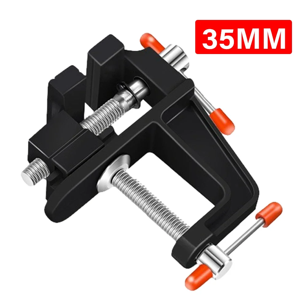 35mm/50mm Multipurpose Mini Bench Dual-Purpose Table Clamp-on Vise With 360 Degrees Swivel Base for Woodworking DIY Workbench