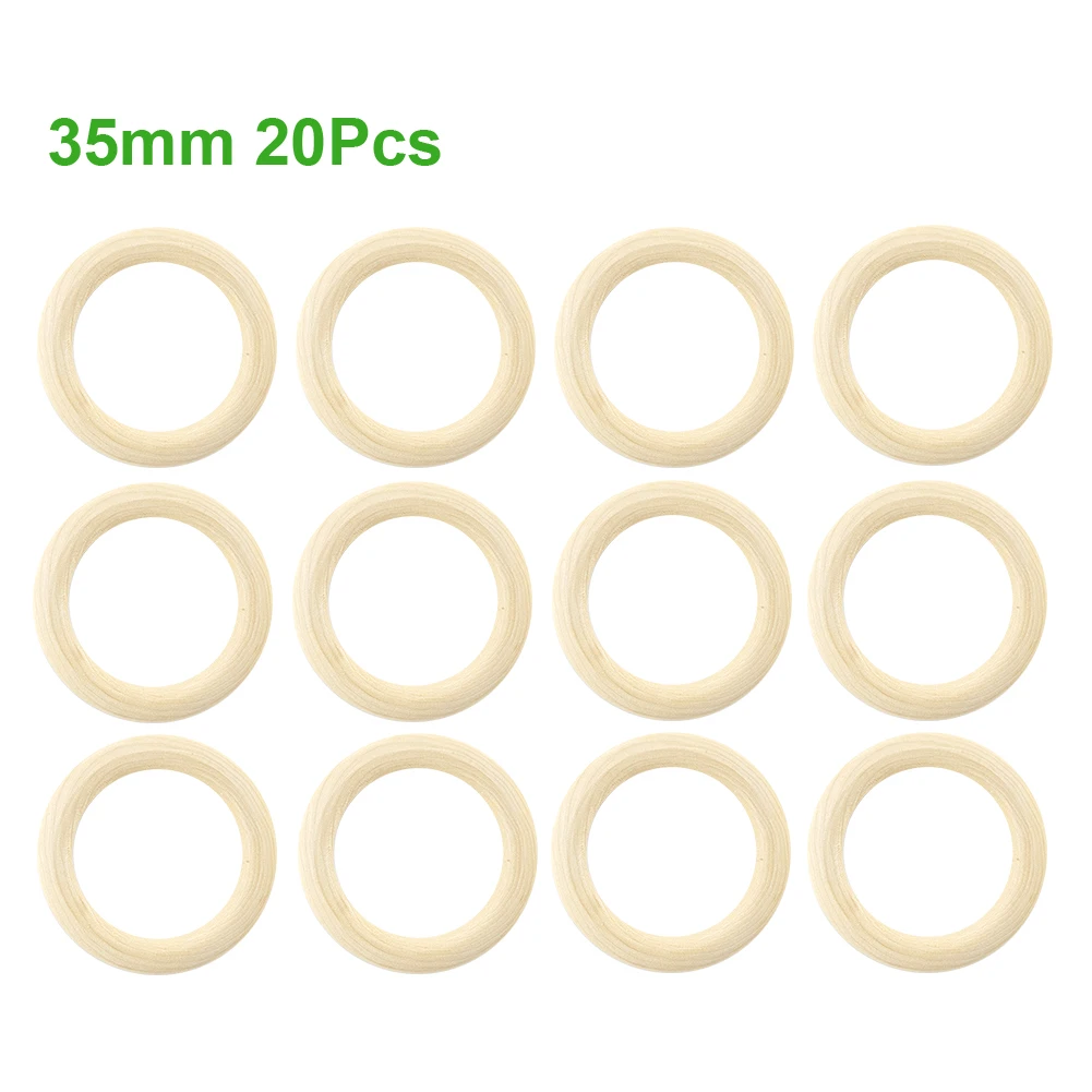 Natural Wooden Rings Bead 30mm 40mm Unfinished Wood Linking Rings Circles  for Jewelry Making DIY Macrame Crafts Ornament 10-50pc - AliExpress