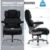 Big and Tall Office Chair 500lbs- Fabric High Back Executive Computer Chair with Adjustable Lumbar Support 3D Flip Arms Plus 3