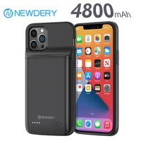 NEWDERY 4800mAh Battery Charger Case for iPhone 12/12 Pro Power Case External Battery Charging Power Bank Cover Travel Battery