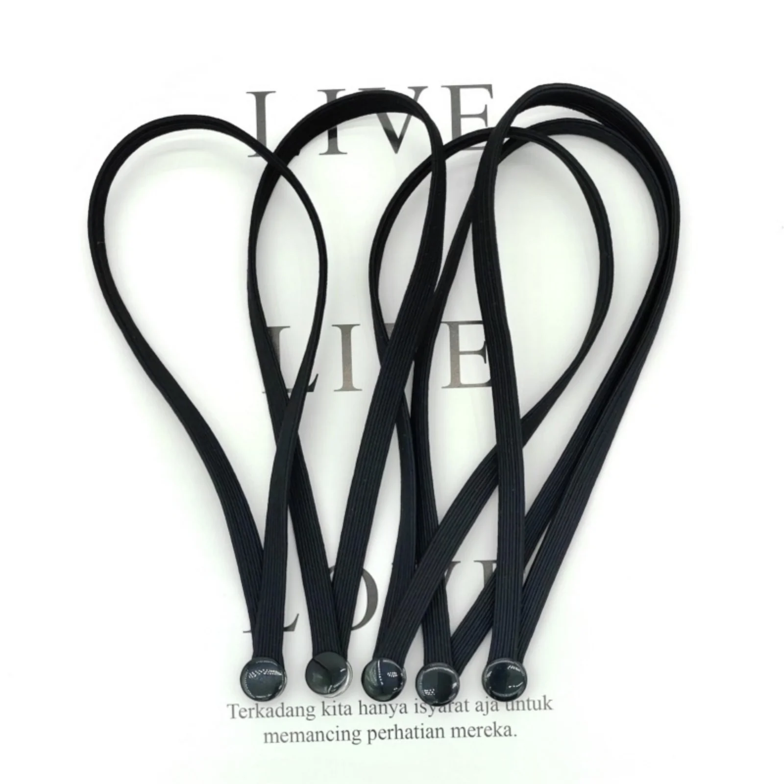 2PC New Adjustable Press -Buckle Hair Ties, Black Elastic Bands for African Puff Ponytails, Versatile Hair Accessories for Women