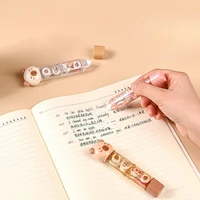 2 in 1 Correction Glue Tape Set for Kids Cute Cartoon Animal Capybara Gel Pen Correction Tape with Glue Dot Sticky Tape Gift 4