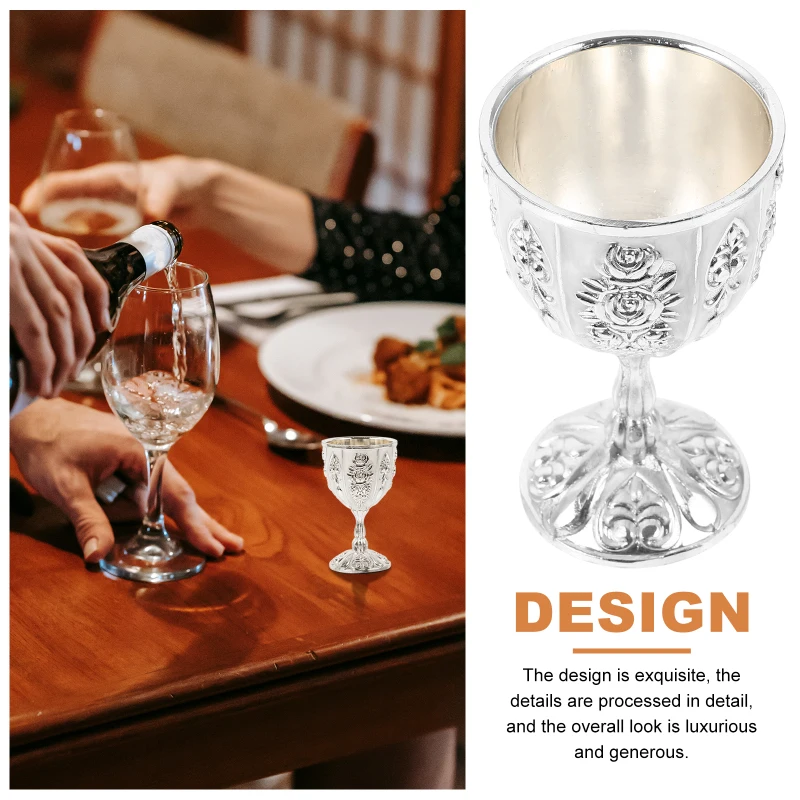 Description Picture 2 of itemVintage Chalice Goblet Royal Wine Cups Engraving Cup Drinking Vessel Shot Glasses Renaissance Medieval Gifts Altar
