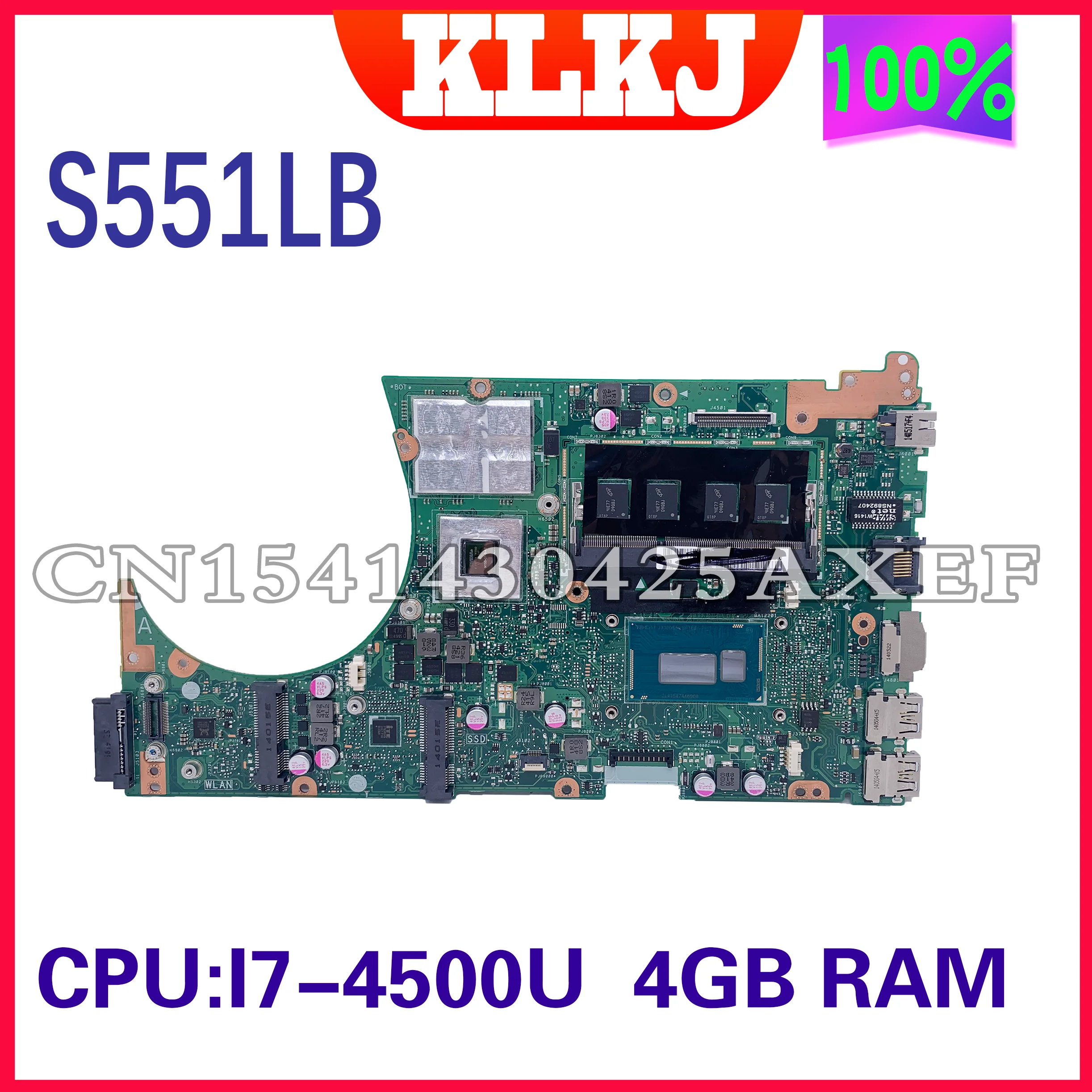 For Asus S551LB S551LN S551LA R553L Laptop Motherboard With i5-4200U CPU GT 840M 