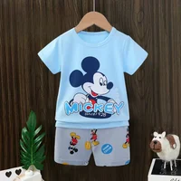 New Cartoon Short Sleeved Set For Baby Boys' Sportswear Summer T-shirt+shorts Children's 2-piece Set For Children's Clothing 2