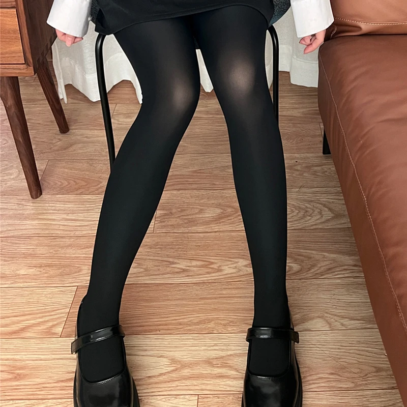 Ladies Velvet Leggings Stylish Solid Color Stretchy Tights Hosiery for Evening Outfit Nightclub Costume Event Casual Wear