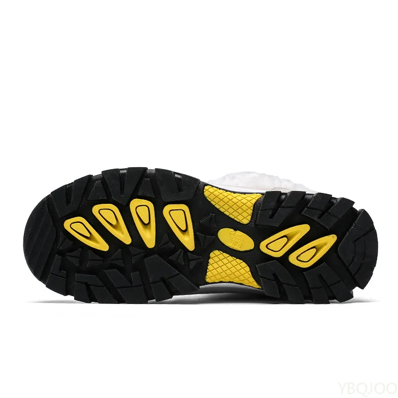 Winter snow boots for women's outdoor travel waterproof anti slip thickened warm high top cotton shoes women's midsole boots - 6
