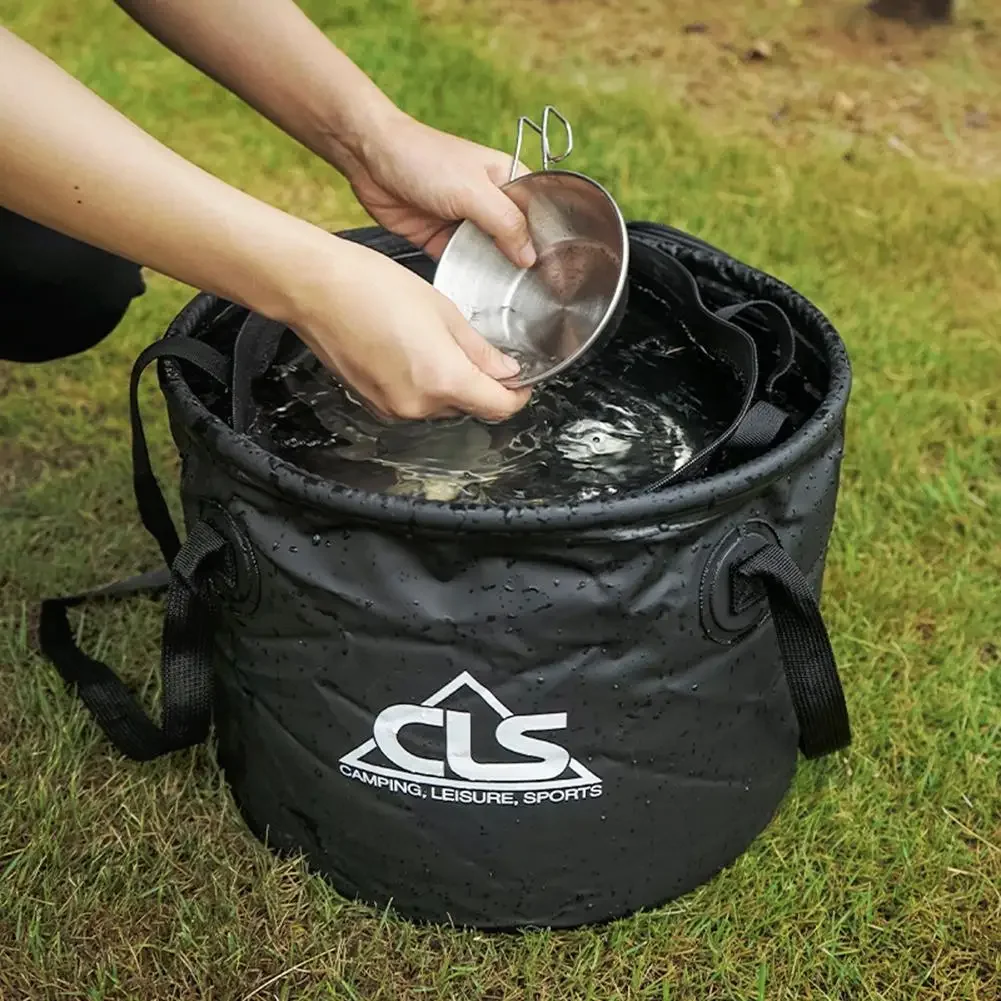 

Outdoor Camping Protable Folding Bucket Water Container 30L Collapsible Fishing Hiking Drain Basket Dishwashing Buckets Dropship