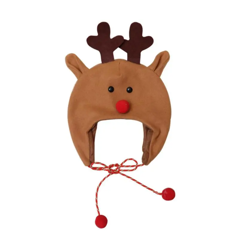 Christmas beanie hat Christmas hat Christmas tree hat decoration adult children's brushed cloth long rope cartoon snowman elk